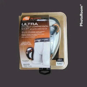 NOS NWT shock Doctor double compression shorts with cup. Size XL. White